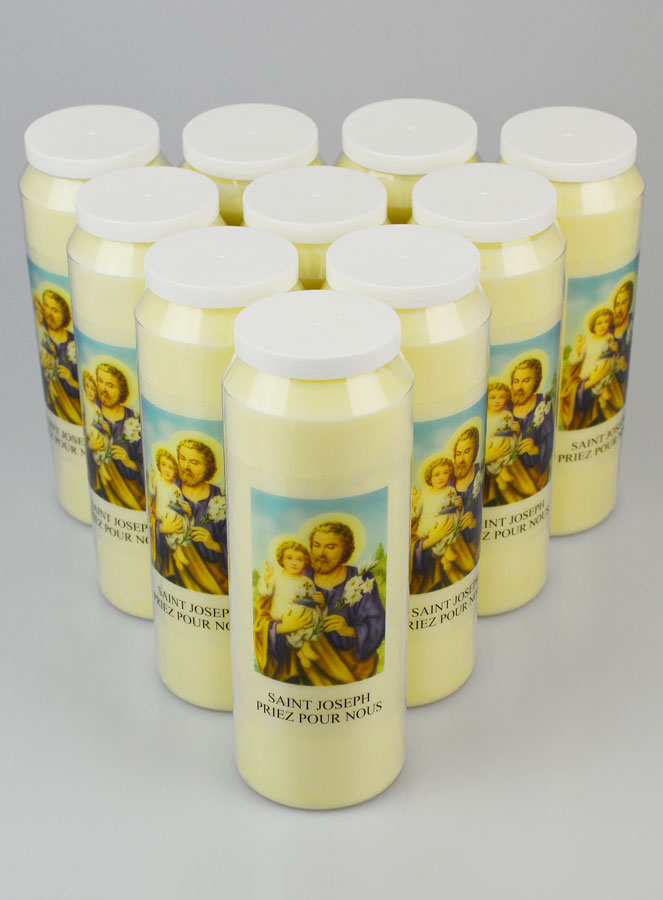 Lot de 10 Bougies de Neuvaine à Saint Joseph (pic 2)