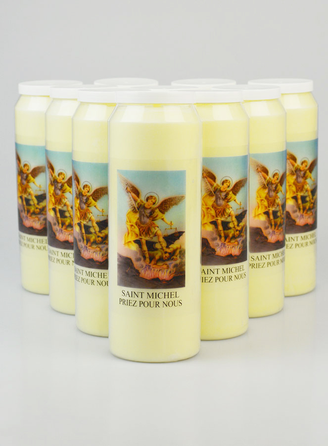 Lot de 10 Bougies de Neuvaine Saint Michel (pic 1)