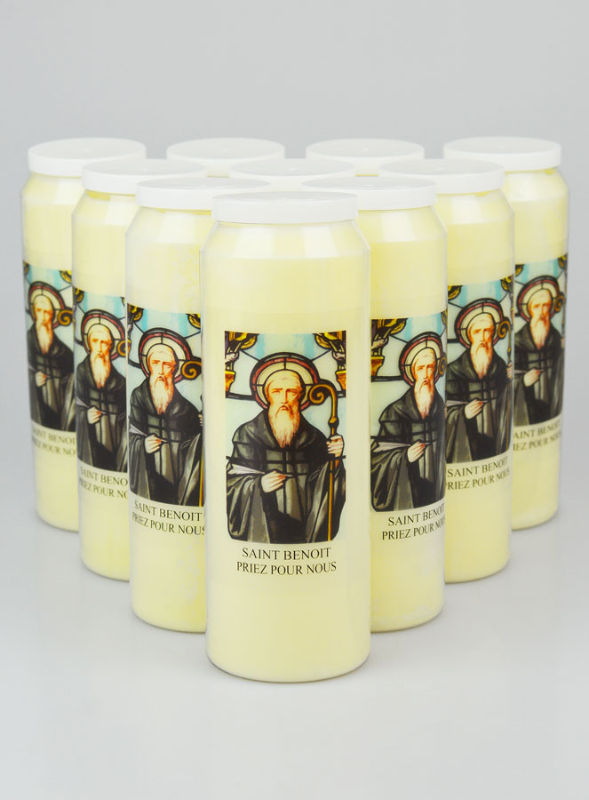 Lot de 10 Bougies de Neuvaine Saint Benoît (pic 1)