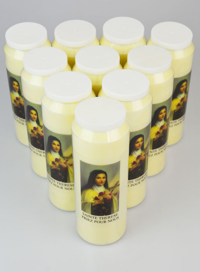 Lot de 10 Bougies de Neuvaine Sainte Thérèse (pic 2)