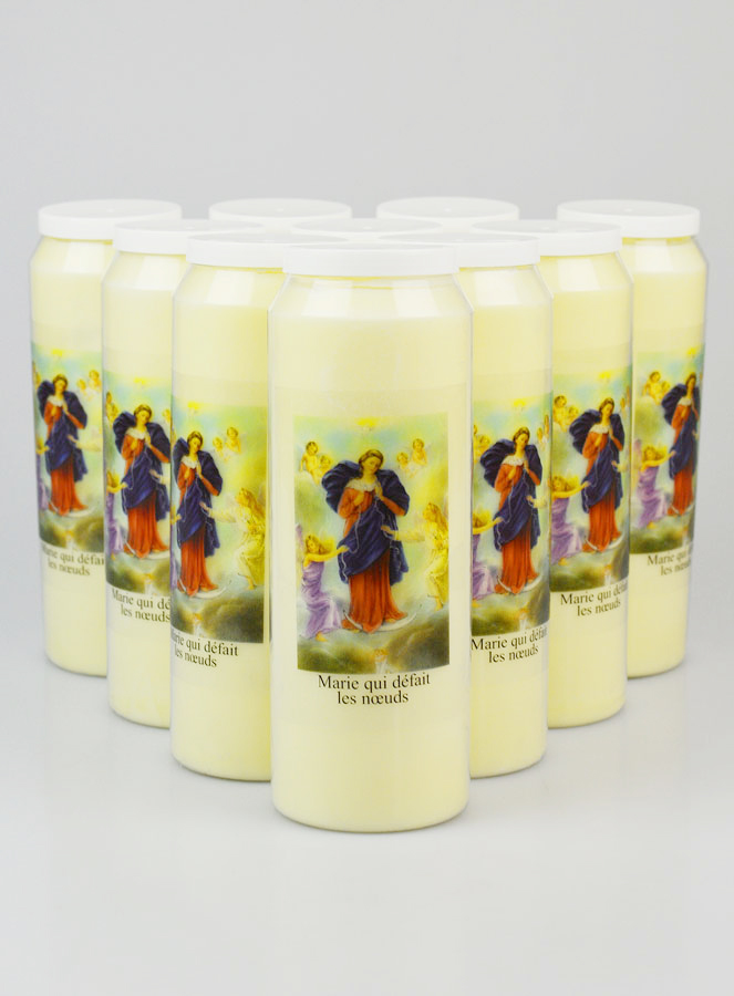 Lot de 10 Bougies de Neuvaine Marie qui Défait les Noeuds (pic 1)