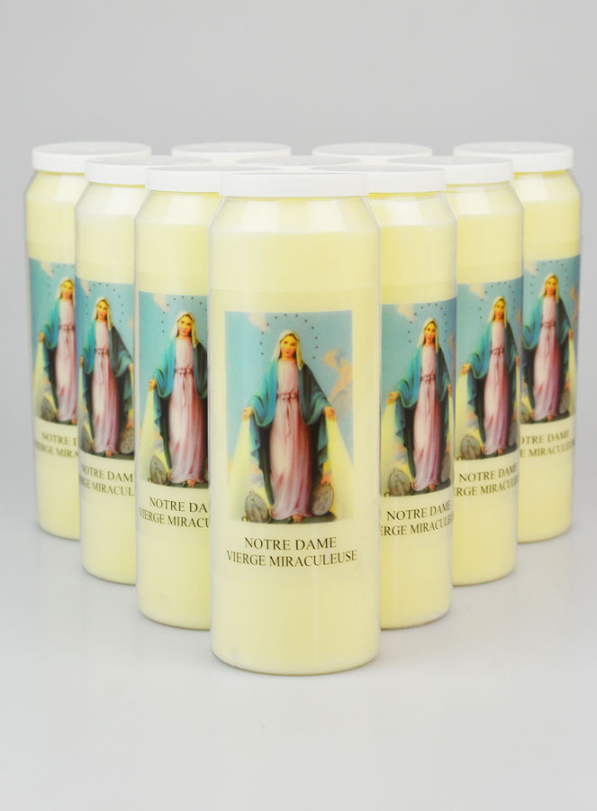 Lot de 10 Bougies de Neuvaine Vierge Miraculeuse (pic 1)