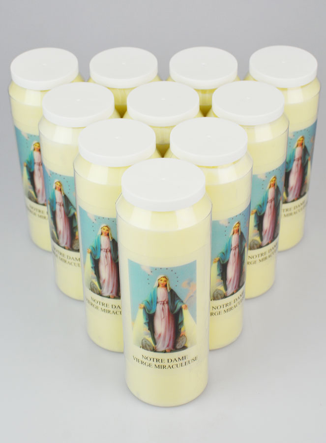 Lot de 10 Bougies de Neuvaine Vierge Miraculeuse (pic 2)