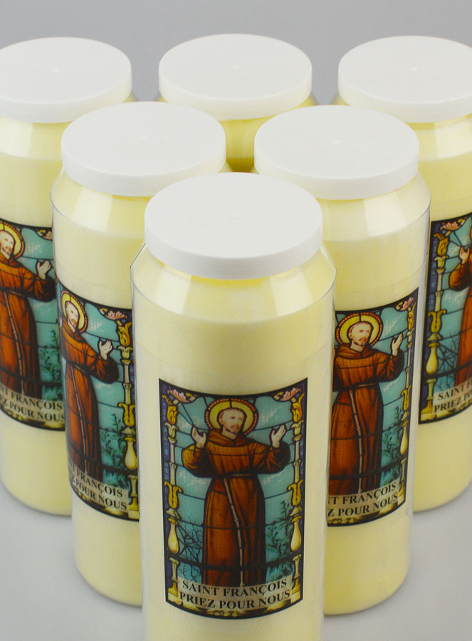 Lot de 6 Bougies de Neuvaine à Saint François d'Assise (pic 4)