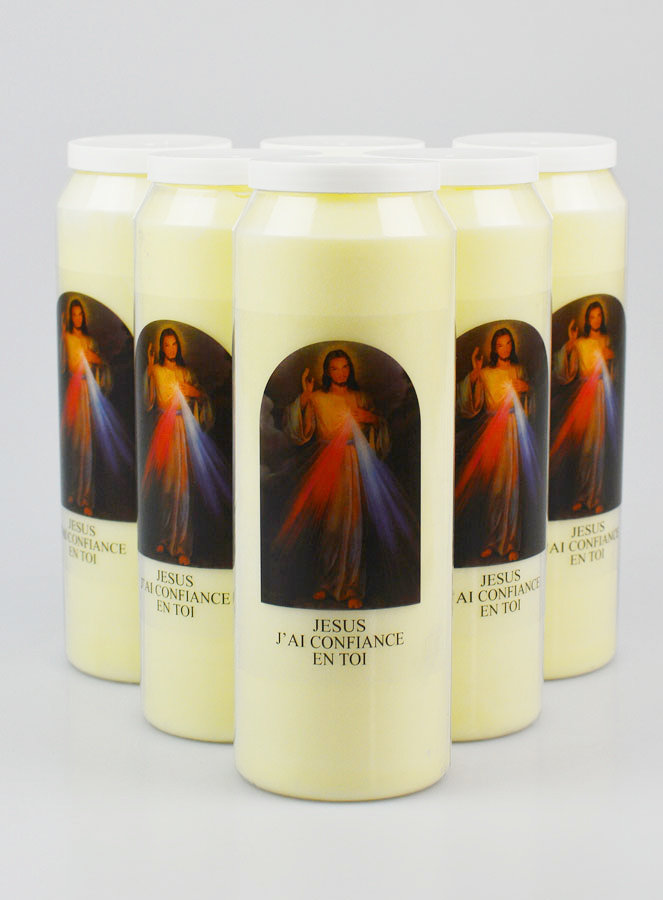 Lot de 6 Bougies Neuvaine à la Miséricorde de Jésus-Christ (pic 1)