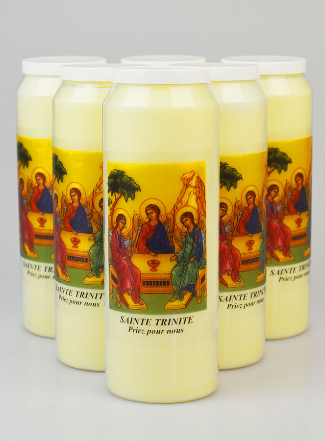 Lot de 6 Bougies de Neuvaine à la Sainte Trinité (pic 1)