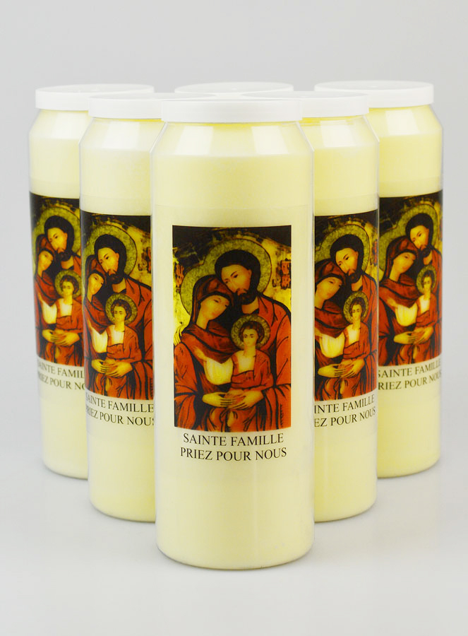 Lot de 6 Bougies de Neuvaine à la Sainte Famille (pic 1)