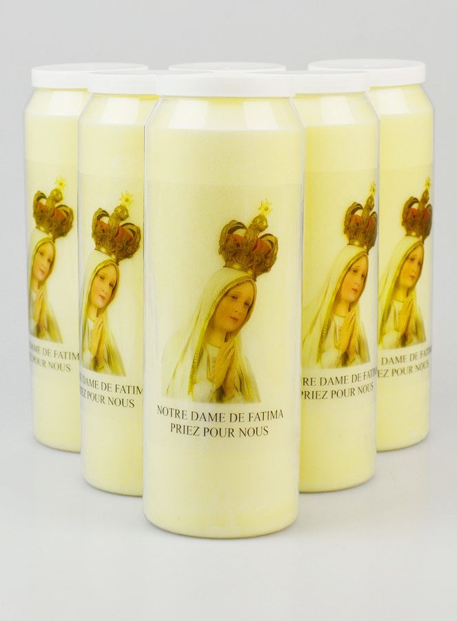 Lot de 6 Bougies de Neuvaine Notre Dame de Fatima (pic 1)
