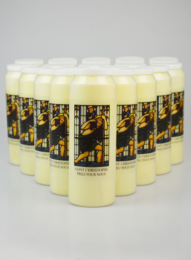 Lot de 20 Bougies de Neuvaine à Saint Christophe (pic 1)