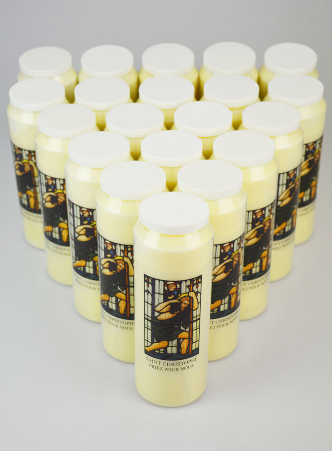 Lot de 20 Bougies de Neuvaine à Saint Christophe (pic 2)