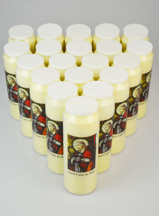 Lot de 20 Bougies de Neuvaine Sacré Coeur de Jésus (pic 2)