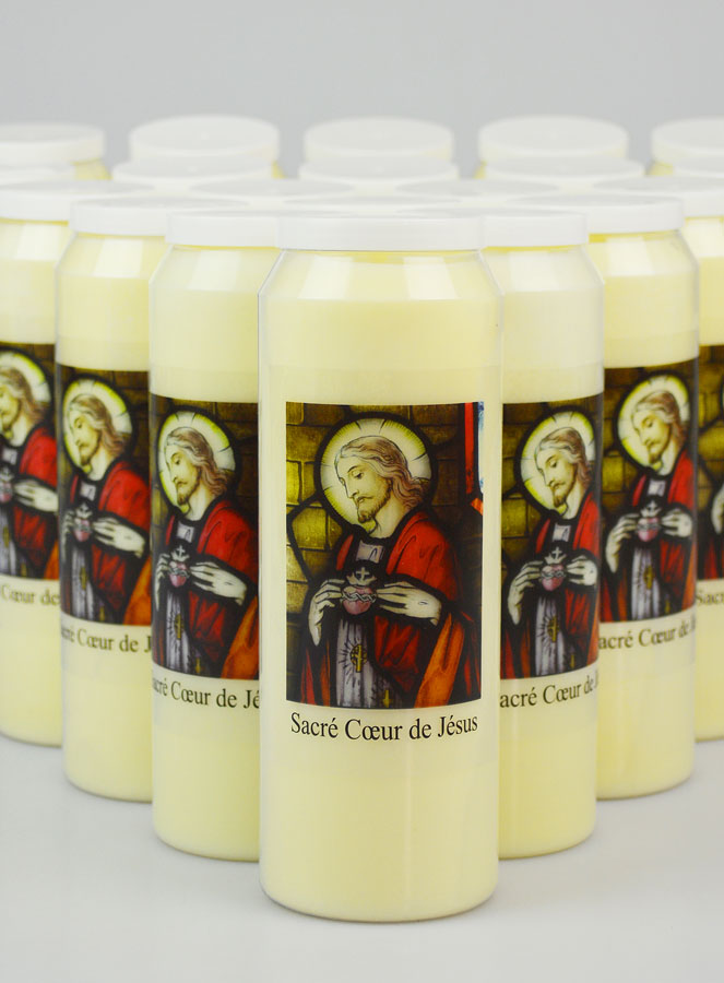 Lot de 20 Bougies de Neuvaine Sacré Coeur de Jésus (pic 3)