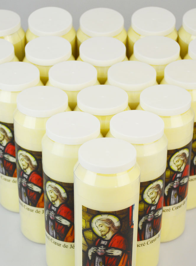 Lot de 20 Bougies de Neuvaine Sacré Coeur de Jésus (pic 4)
