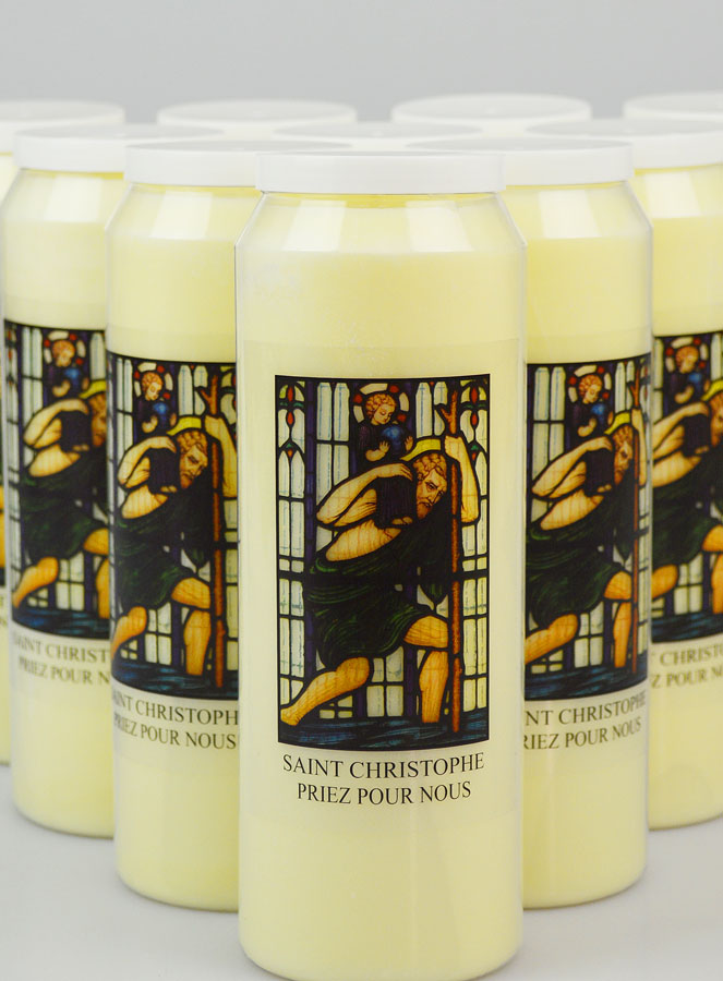 Lot de 10 Bougies de Neuvaine à Saint Christophe (pic 3)