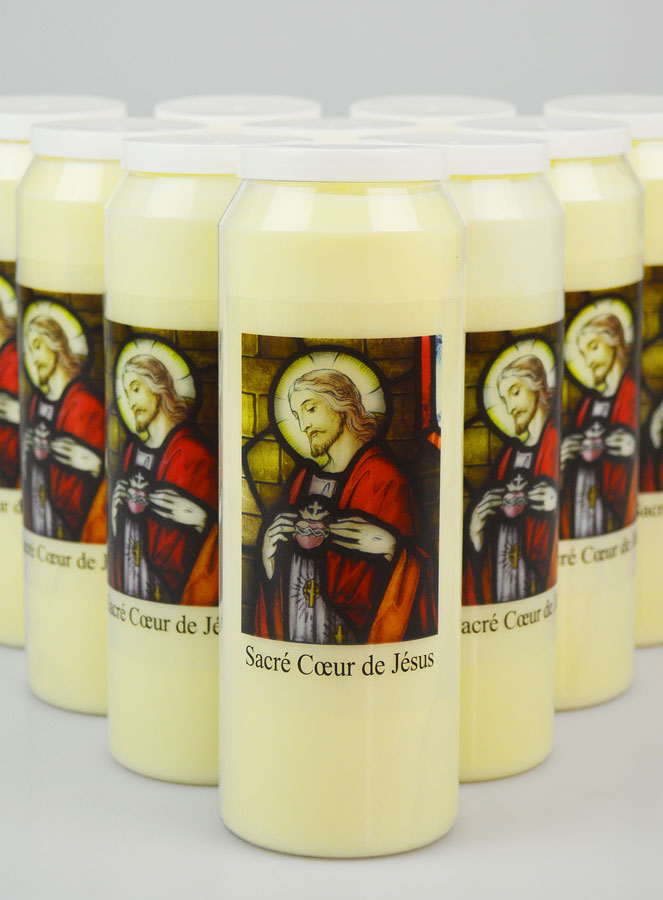 Lot de 10 Bougies de Neuvaine Sacré Coeur de Jésus (pic 3)