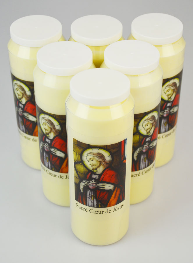 Lot de 6 Bougies de Neuvaine Jésus Sacré-Coeur (pic 2)
