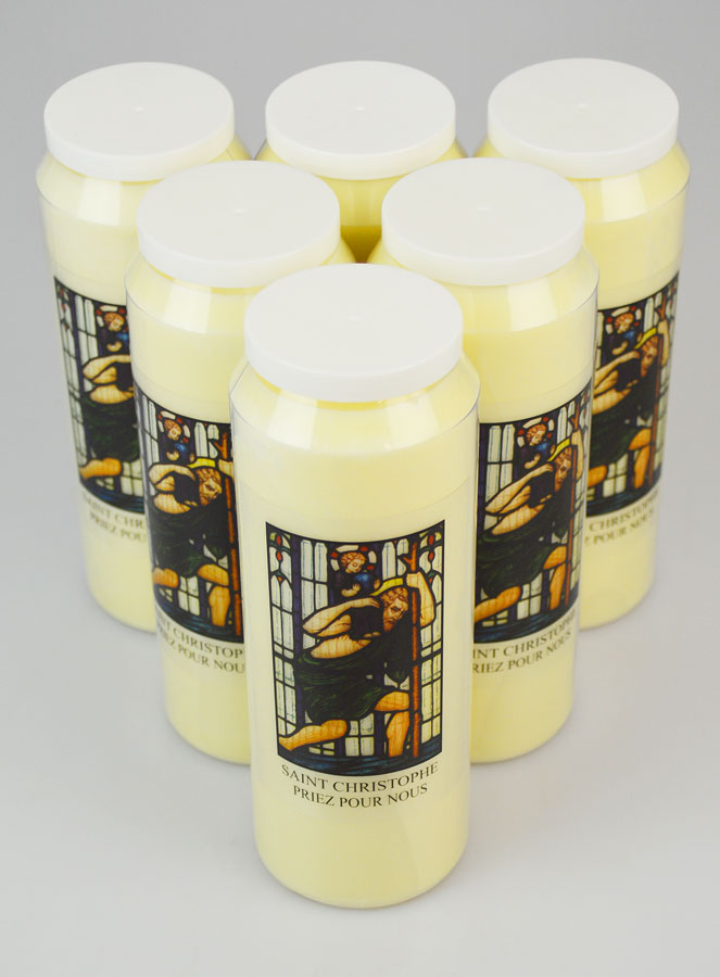 Lot de 6 Bougies de Neuvaine à Saint Christophe (pic 2)