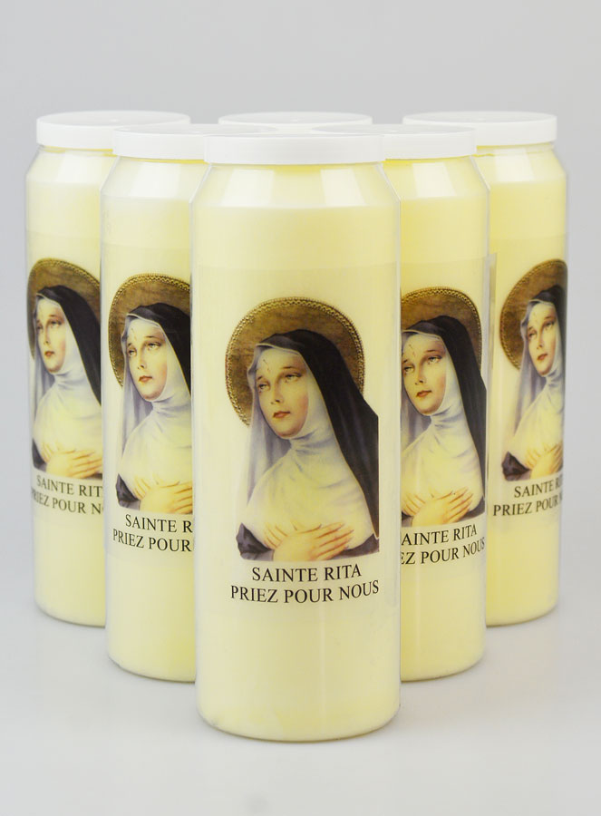 Lot de 6 Bougies de Neuvaine Sainte Rita (pic 1)