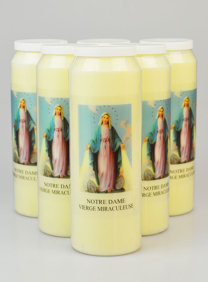 Lot de 6 Bougies de Neuvaine Vierge Miraculeuse (pic 1)