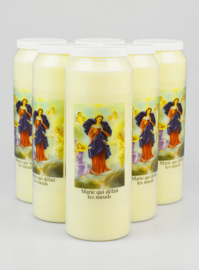 Lot de 6 Bougies de Neuvaine Marie qui Défait les Noeuds (pic 1)