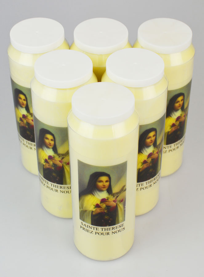 Lot de 6 Bougies de Neuvaine Sainte Thérèse (pic 2)