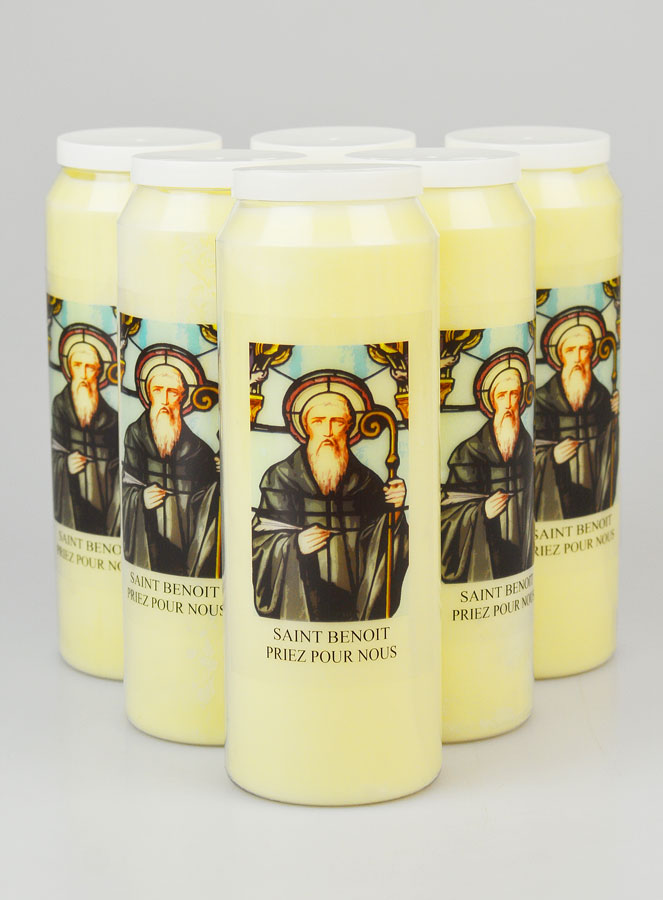 Lot de 6 Bougies de Neuvaine Saint Benoît (pic 1)
