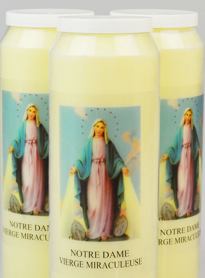 Lot de 3 Bougies de Neuvaine Vierge Miraculeuse (pic 3)