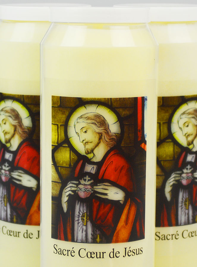 Lot de 3 Bougies de Neuvaine Sacré-Coeur de Jésus (pic 3)