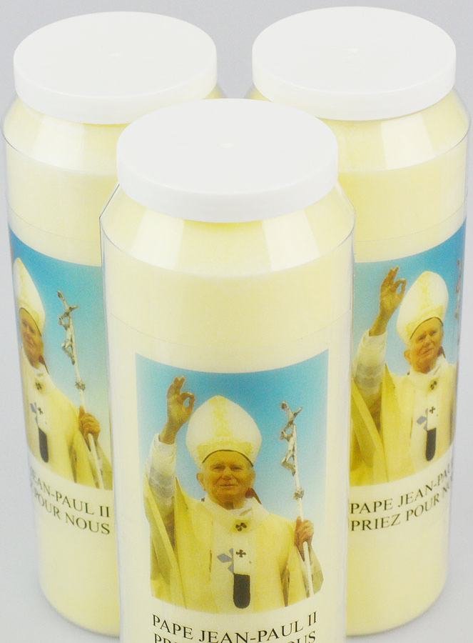 Lot de 3 Bougies de Neuvaine à Saint Jean-Paul II (pic 4)