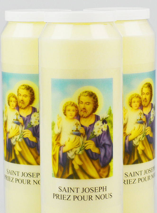 Lot de 3 Bougies de Neuvaine à Saint Joseph (pic 3)