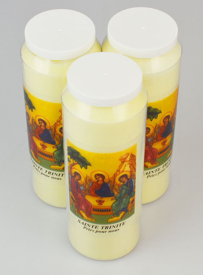 Lot de 3 Bougies de Neuvaine à la Sainte Trinité (pic 2)