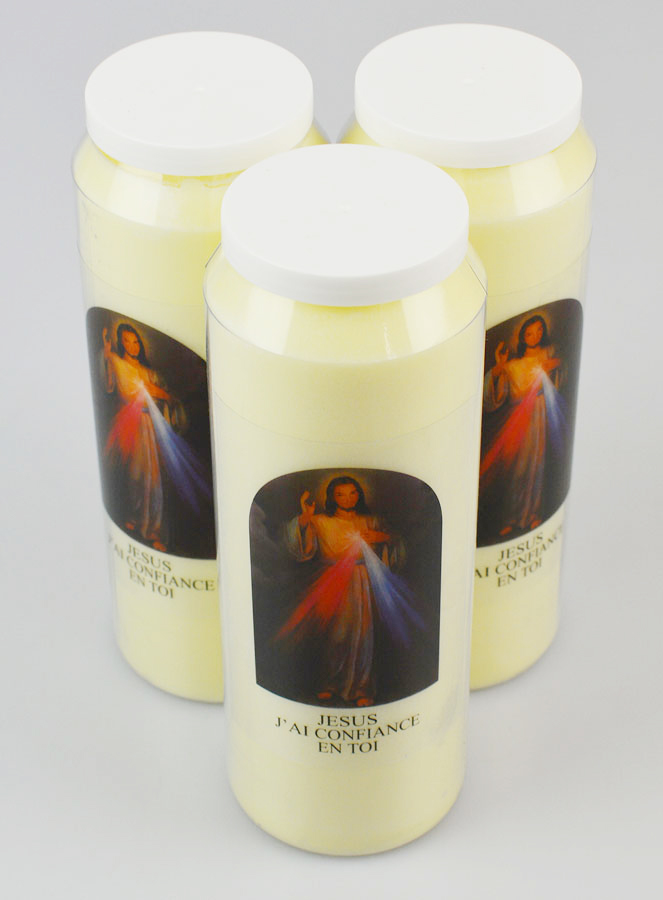 Lot de 3 Bougies de Neuvaine au Christ Miséricordieux (pic 2)