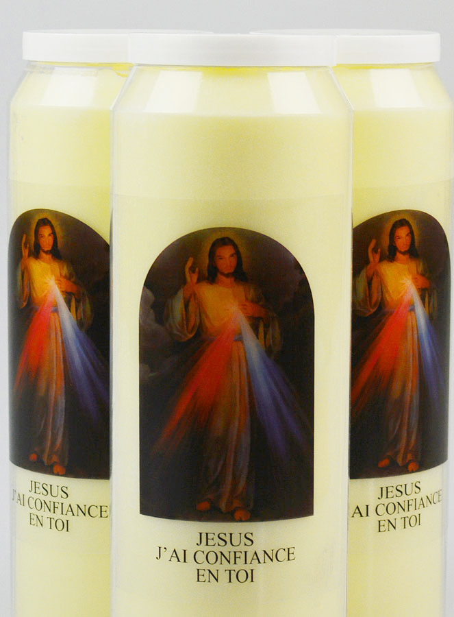 Lot de 3 Bougies de Neuvaine au Christ Miséricordieux (pic 3)