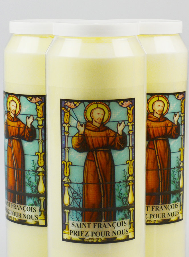 Lot de 3 Bougies de Neuvaine à Saint François d'Assise (pic 3)