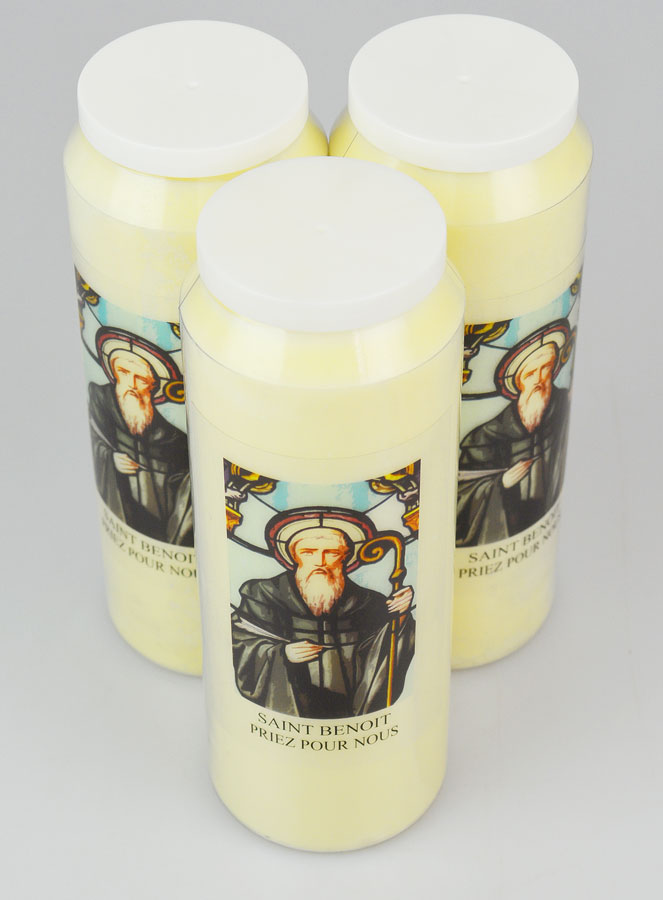 Lot de 3 Bougies de Neuvaine Saint Benoît (pic 2)