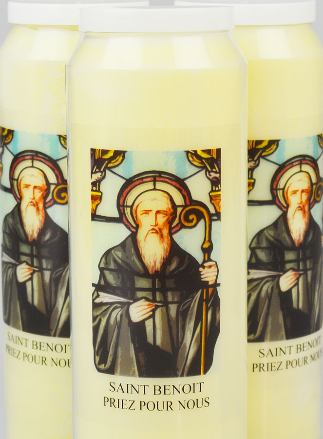 Lot de 3 Bougies de Neuvaine Saint Benoît (pic 3)