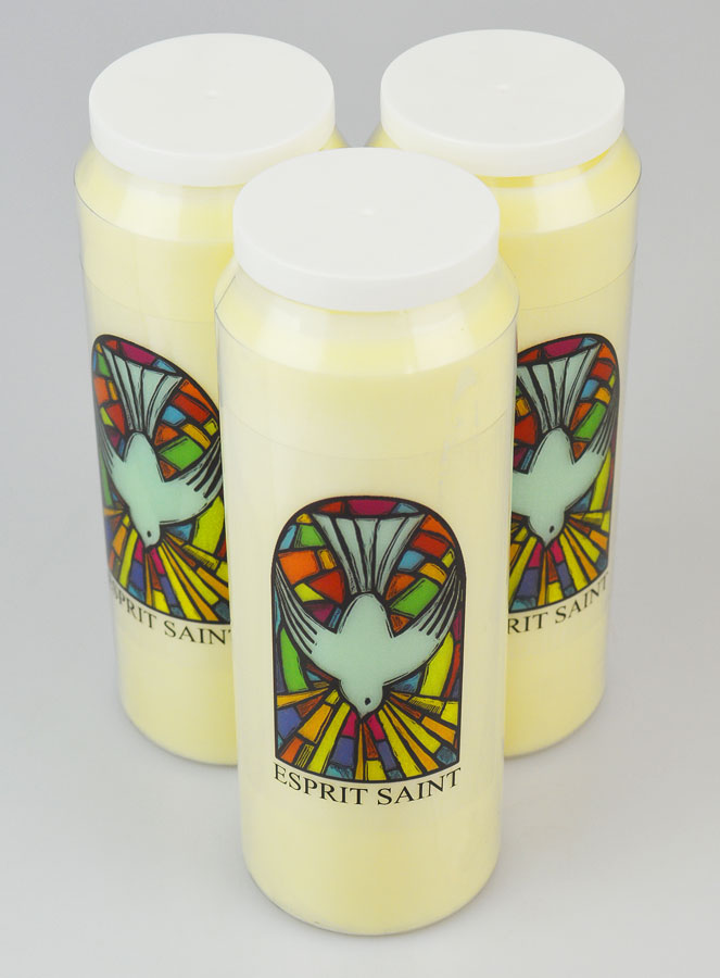 Lot de 3 Bougies de Neuvaine à l'Esprit Saint (pic 2)