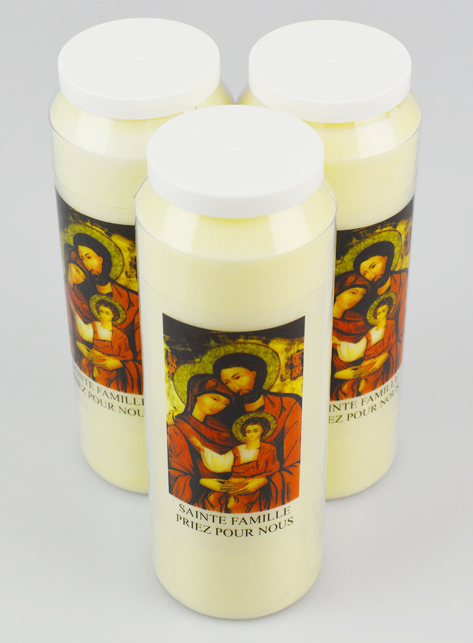 Lot de 3 Bougies de Neuvaine Sainte Famille (pic 2)