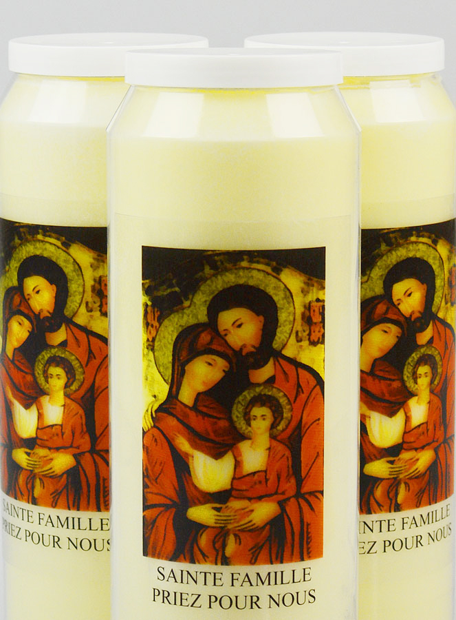 Lot de 3 Bougies de Neuvaine Sainte Famille (pic 3)