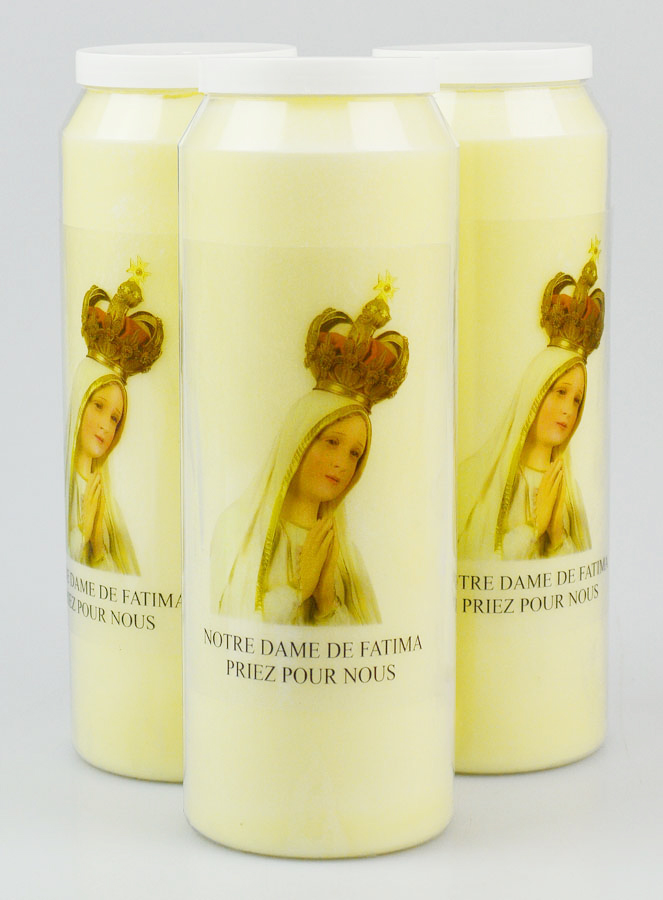 Lot de 3 Bougies de Neuvaine Notre Dame de Fatima (pic 1)