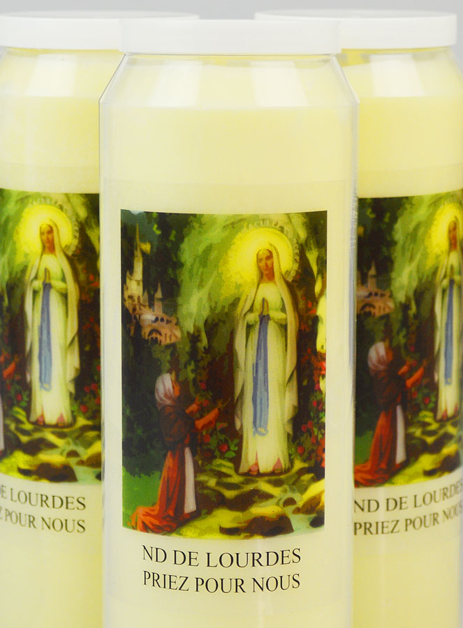 Lot de 3 Bougies de Neuvaine Notre Dame de Lourdes (pic 3)