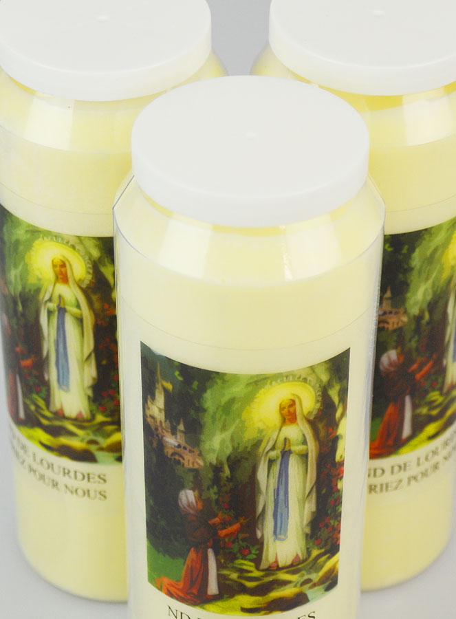 Lot de 3 Bougies de Neuvaine Notre Dame de Lourdes (pic 4)