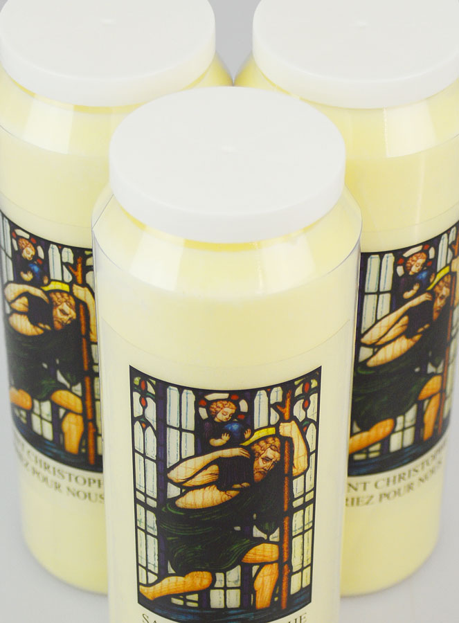 Lot de 3 Bougies de Neuvaine à Saint Christophe (pic 4)