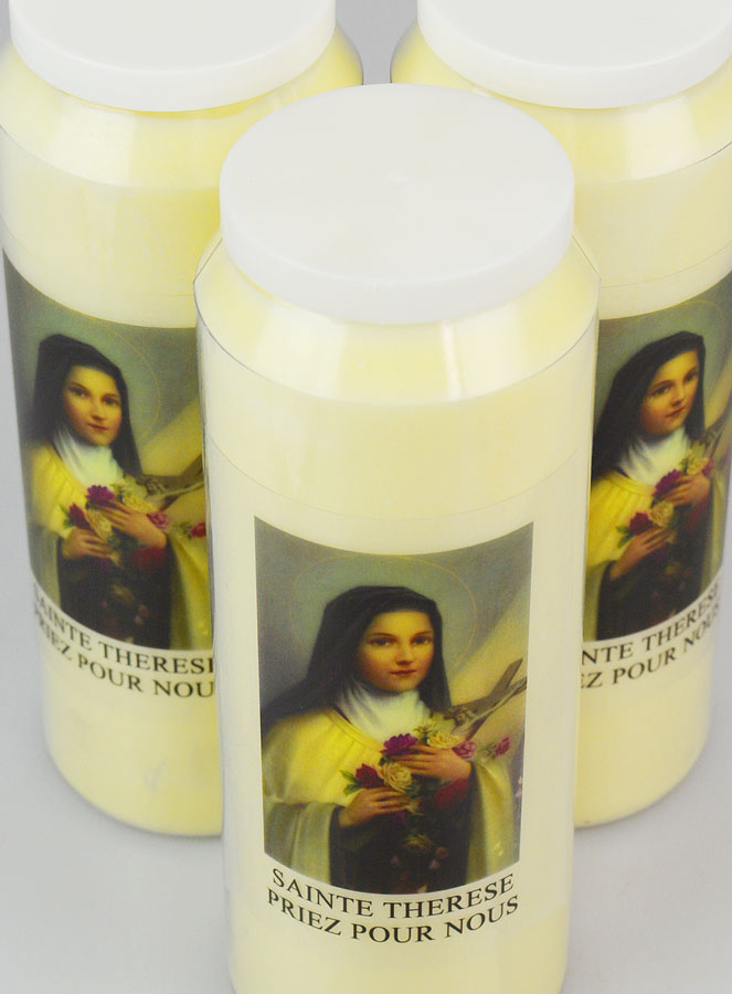 Lot de 3 Bougies de Neuvaine Sainte Thérèse (pic 4)