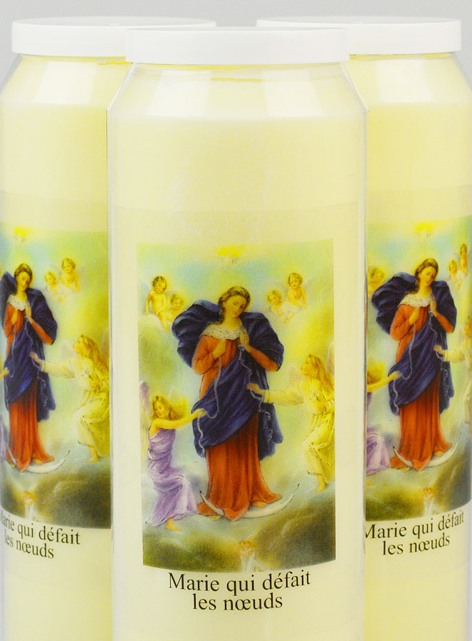 Lot de 3 Bougies de Neuvaine Marie qui Défait les Noeuds (pic 3)