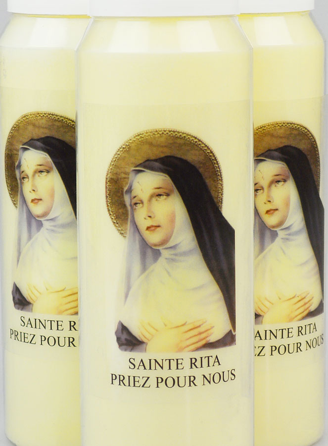 Lot de 3 Bougies de Neuvaine Sainte Rita (pic 3)