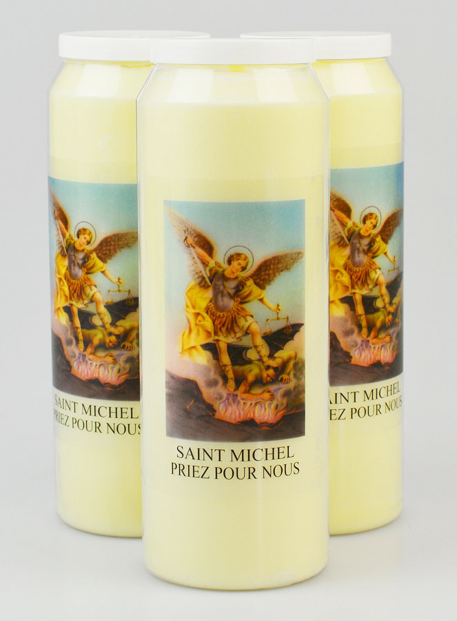 Lot de 3 Bougies de Neuvaine Archange Saint Michel (pic 1)