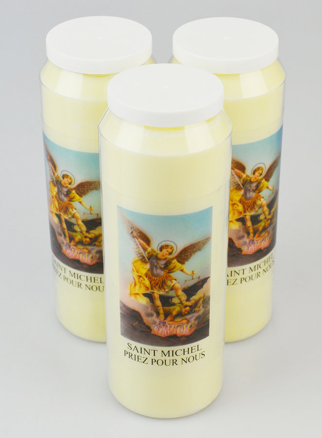 Lot de 3 Bougies de Neuvaine Archange Saint Michel (pic 2)