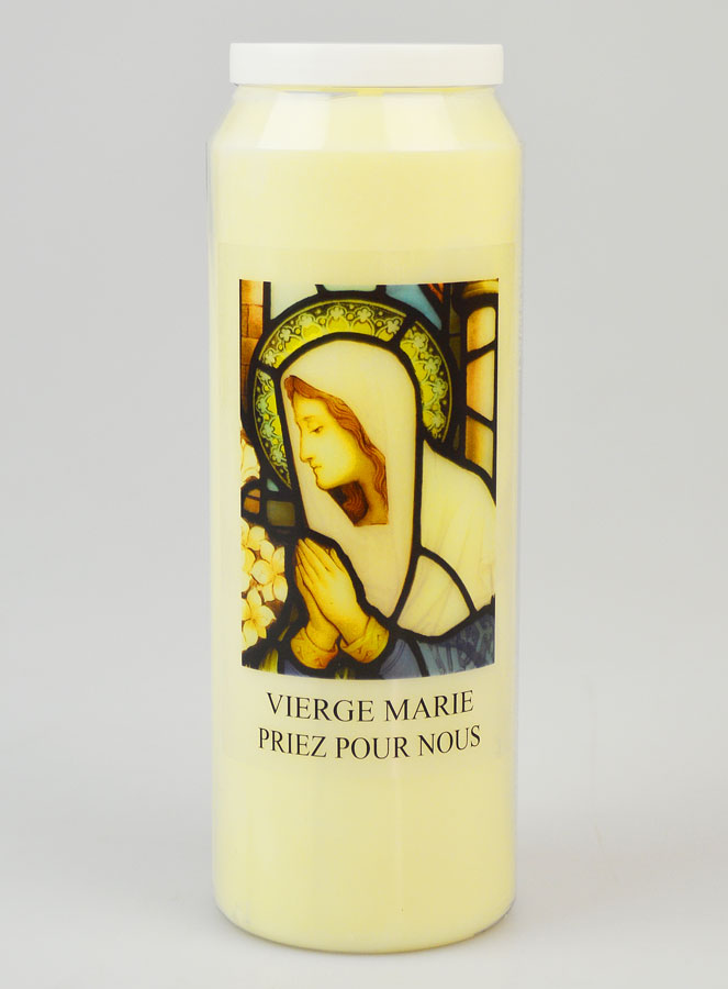 Bougie de Neuvaine à la Vierge Marie - 17.5cm (pic 1)