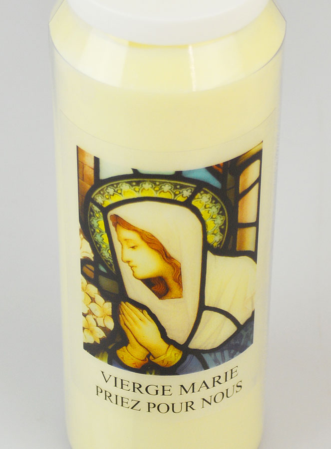 Bougie de Neuvaine à la Vierge Marie - 17.5cm (pic 4)